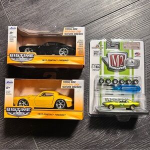 1972 Pontiac Firebird, 1968 Pontiac Firebird M2 Machines Auto-Wheels Diecast Car